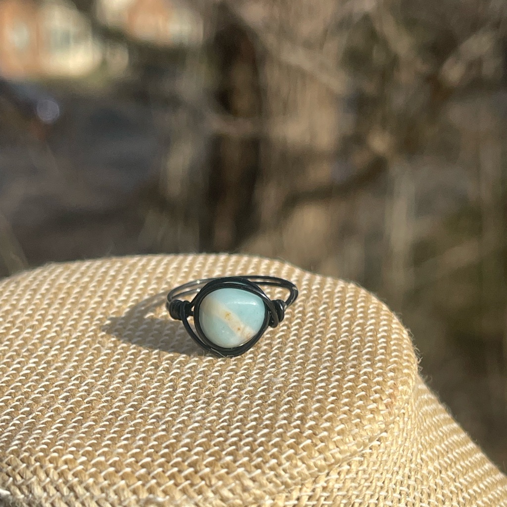 Amazonite Crystal Ring